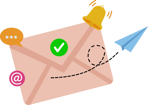 send email icon. email and paper airplane icon png