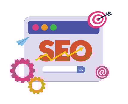 website seo optimization icon illustration vector