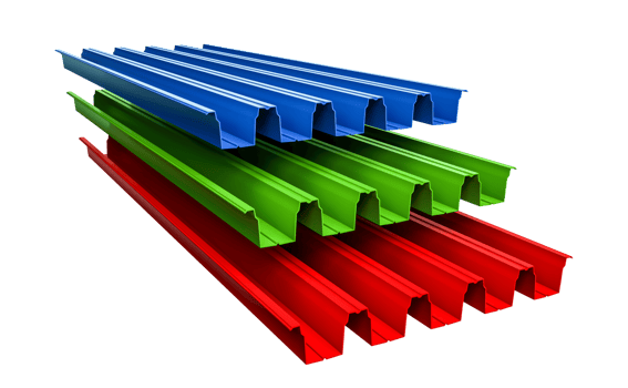 Stack of roof coating Corrugated metal sheet profiled sheet 3d illustration png