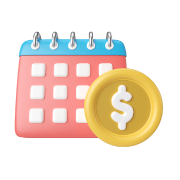 Instalment 3D Illustration Icon png