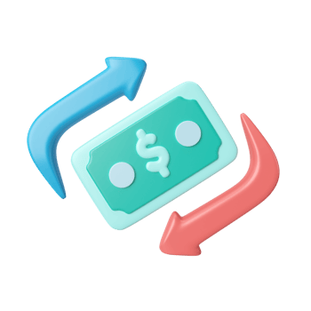 Money Transaction 3D Illustration Icon png