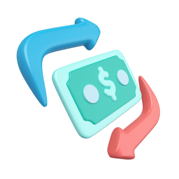 Money Transaction 3D Illustration Icon png