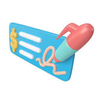 Check Money 3D Illustration Icon png