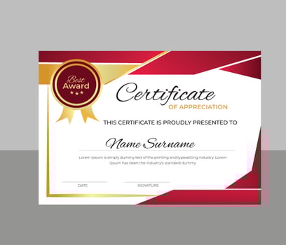 Modern Certificate Template vector