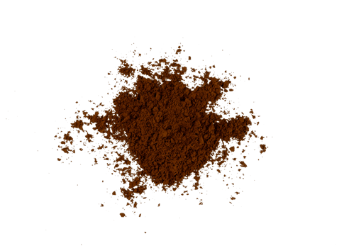 pile of roasted coffee powder isolated png