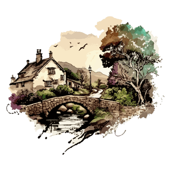 watercolor painting of beautiful panorama png