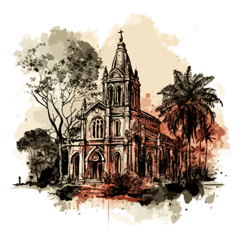 watercolor painting of beautiful panorama png