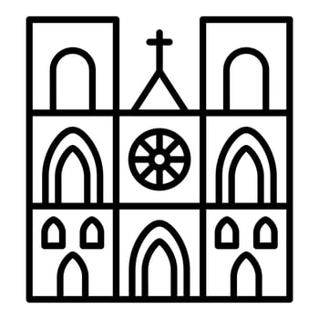 Notre Dame Icon Style vector
