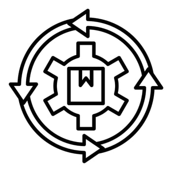 By Products Recovery Icon Style vector