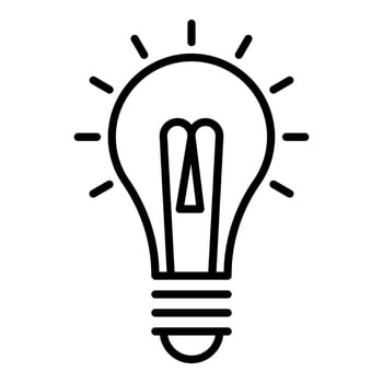 Edison Light Bulb Icon Style vector
