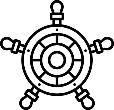 Ship Wheel Icon Style vector