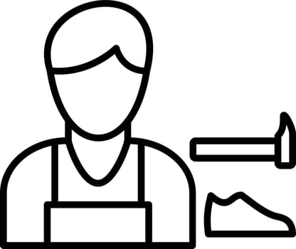 Shoe Maker Men Icon Style vector