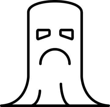 Sad Ghost Icon Style vector
