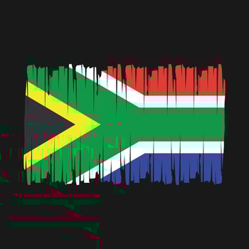 South Korea Flag Brush Vector