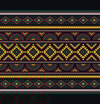 African ethnic tribal colorful pattern background for fabric, carpet, wallpaper, wrapping, batik, cover, tile vector