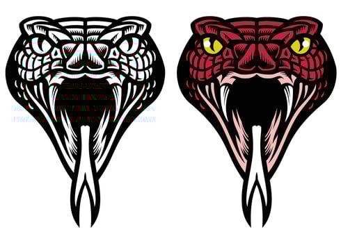 snake head set vector