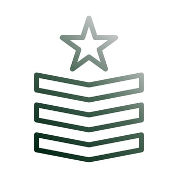 badge icon gradient green white style military illustration vector army element and symbol perfect.