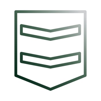 badge icon gradient green white style military illustration vector army element and symbol perfect.