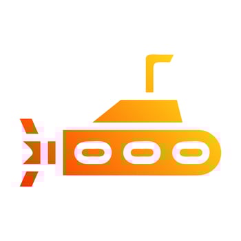 submarine icon solid gradient red style military illustration vector army element and symbol perfect.