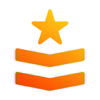 badge icon solid gradient red style military illustration vector army element and symbol perfect.