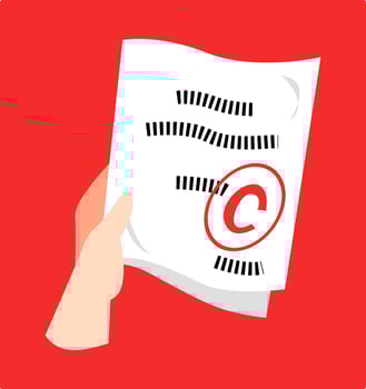 hand holding exam paper with grade c. concept of school, study, university, lesson. vector