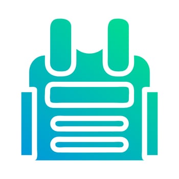 armor icon solid gradient green blue style military illustration vector army element and symbol perfect.