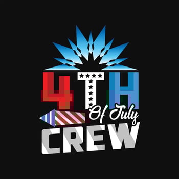 4th July T-shirt Design vector