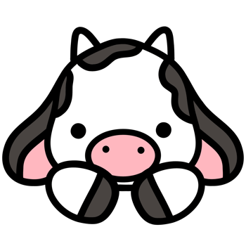 Cute cow, cow illustration, baby cow, animal illustration png
