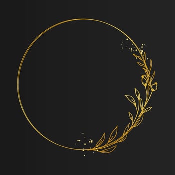 Elegant gold floral border for invitation vector