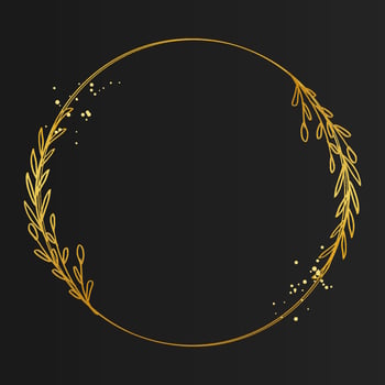 Elegant gold floral border for invitation vector