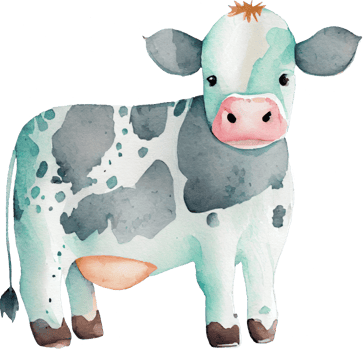 Cow Farm Animal Watercolor Illustration png