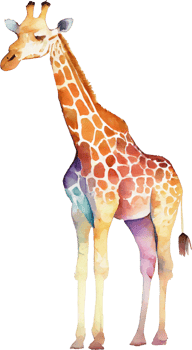 Giraffe Watercolor Illustration png