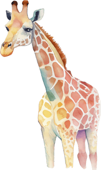 Giraffe Watercolor Illustration png