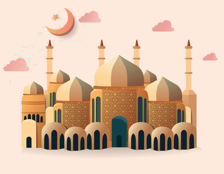 Islamic Mosque Design Elegant and Spiritual Vector Art