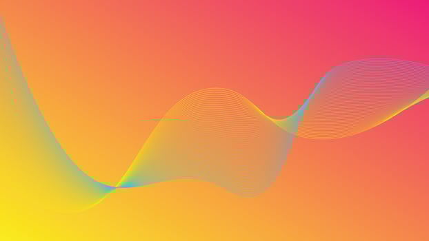 Abstract design red yellow gradient line art background vector