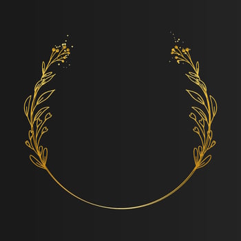 Elegant gold floral border for invitation vector