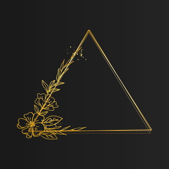 Elegant gold floral border for invitation vector