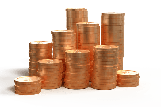 3D render dollar coin, gold style, transparent png