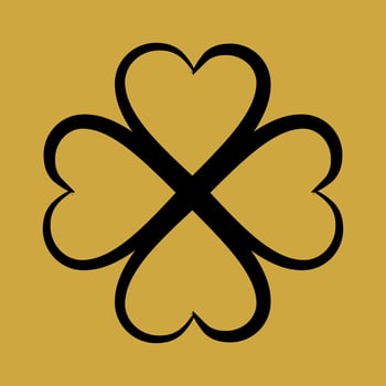 Icon four leaf clover. St. Patrick's Day celebration elements. Icons in hand drawn style. Good for prints, posters, logo, party decoration, greeting card, etc. vector