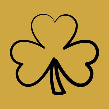Icon three leaf clover. St. Patrick's Day celebration elements. Icons in hand drawn style. Good for prints, posters, logo, party decoration, greeting card, etc. vector