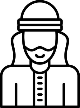 Male Bedouin Icon Style vector