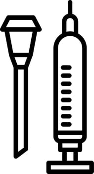 Needle And Syringe Icon Style vector