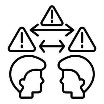 Face to Face Contact Icon Style vector