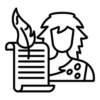Historian Man Icon Style vector