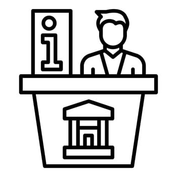 Info Desk Icon Style vector