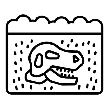 Fossils Icon Style vector
