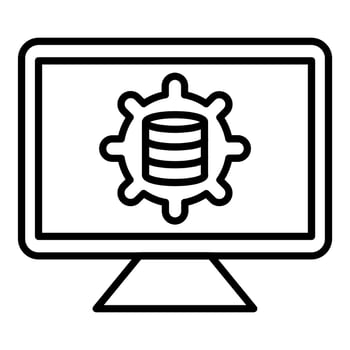 Data Management Platform Icon Style vector