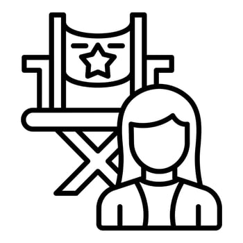Director Female Icon Style vector