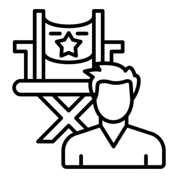 Director Male Icon Style vector