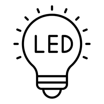LED Lights Icon Style vector